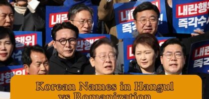 Korean Names in Hangul vs Romanization