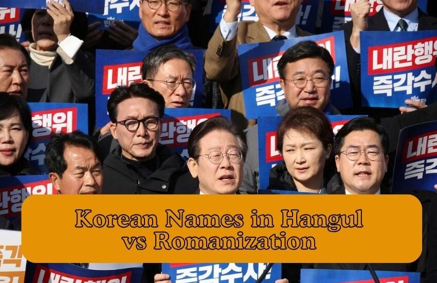 Korean Names in Hangul vs Romanization